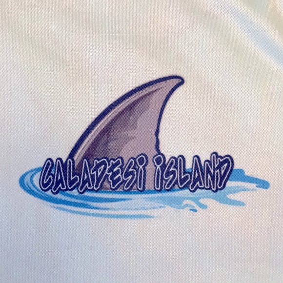 Paragon Long Sleeve Swim Top Size S UPF 50 Caladesi Island Florida Shark Graphic - Picture 4 of 7